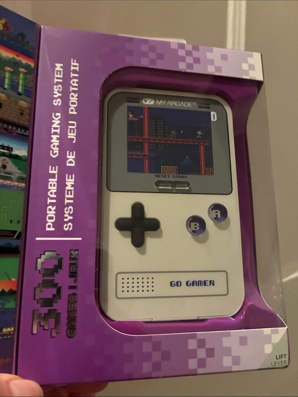 Arcade Go Gamer Classic Portable Gaming System - Purple & White